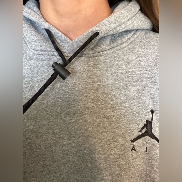 Jordan Nike hoodie, grey and black, fleece - Picture 2 of 7